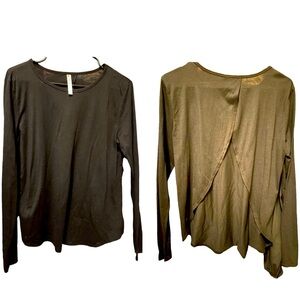 Fabletics Cross Slit Tulip Open-Back Long Sleeve